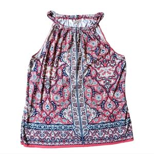 Paisley sleeveless Halter top by Max Studio